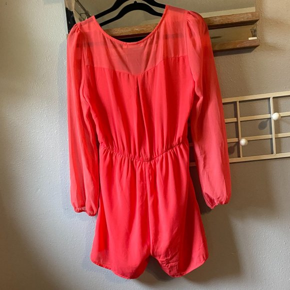 Whimsy Clothing Long Sleeve Pink Romper - Picture 5 of 6